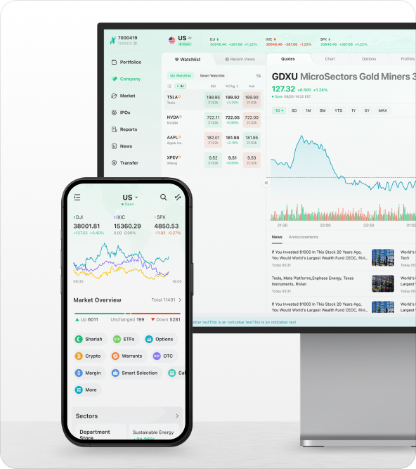 Sahm trading interface preview