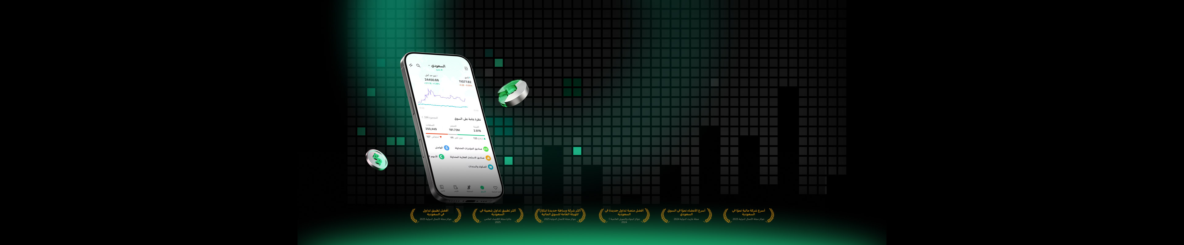 تداول الأسهم السعودية والأمريكية في مكان واحد.